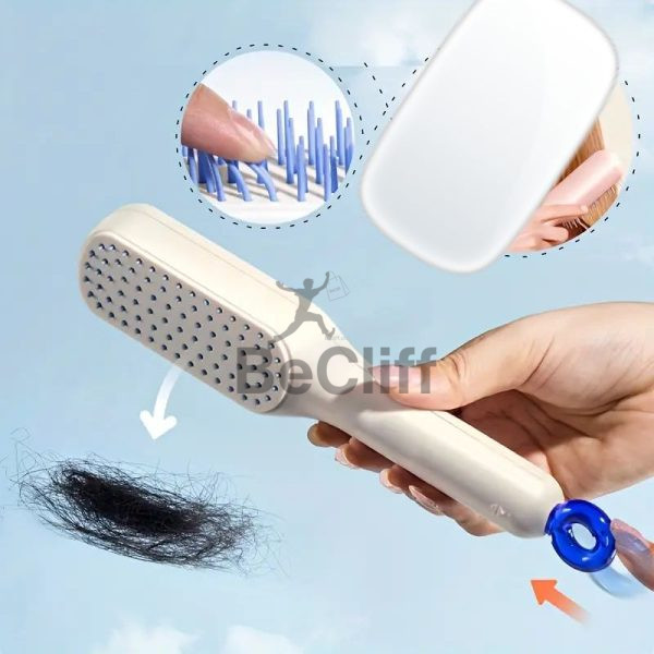 Self Cleaning Hair Brush, One-click Cleaning Telescopic Hair Comb (random Color)